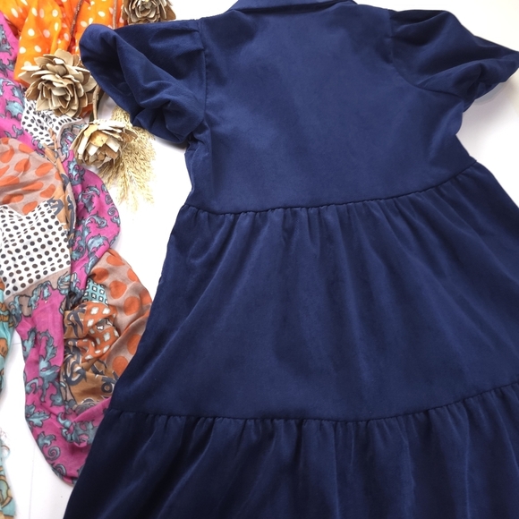 Crown Navy Blue Button-Up Maxi Dress Sz Xs - Picture 11 of 11